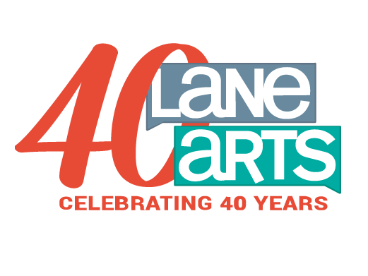 40 yr anniversary logo for lane arts